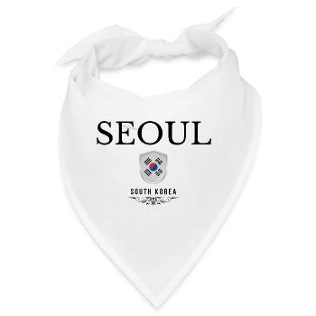 Seoul Souvenir, elegantes Design Seoul - Bandana - Weiß - Vorne