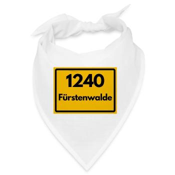 ALTE POSTLEITZAHL PLZ RETRO 1240 FÜRSTENWALDE - Bandana - Weiß - Vorne