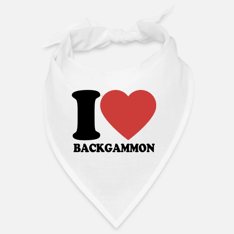 I love Backgammon | Brettspiel | Geschenk Bandana