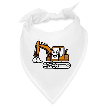 Excavator Kids - Bandana - Weiß - Vorne