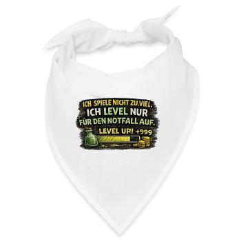 Ich Level nur für den Notfall Auf! - Bandana - Weiß - Vorne