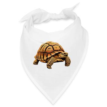 Majestätische Landschildkröte Digital Art - Bandana - Weiß - Vorne