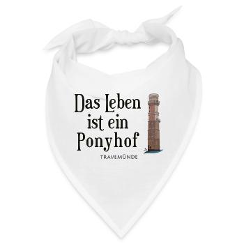 Ponyhof-Leben am Travemünder Leuchtturm - Bandana - Weiß - Vorne