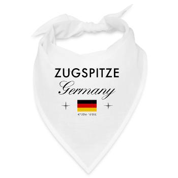 Zugspitze Deutschland Koordinaten Reise Souvenir - Bandana - Weiß - Vorne