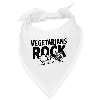 Vegetarians Rock - Bandana - Weiß - Vorne