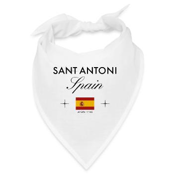 Sant Antoni Ibiza Koordinaten Reise Souvenir - Bandana - Weiß - Vorne