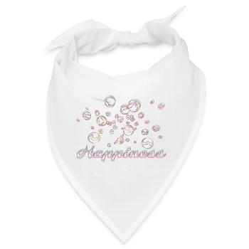 Happiness und Seifenblasen - Bandana - Weiß - Vorne