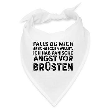 Panische Angst vor Brüsten - Bandana - Weiß - Vorne