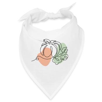 Abstrakte Linienformen mit Farbklecksen - Bandana - Weiß - Vorne