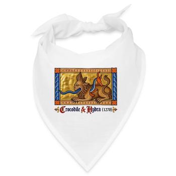 Krokodil & Hydra (1270) - Bandana - Weiß - Vorne