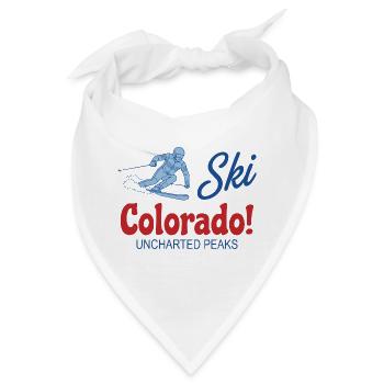 Retro Ski Colorado Unerforschte Gipfel - Bandana - Weiß - Vorne