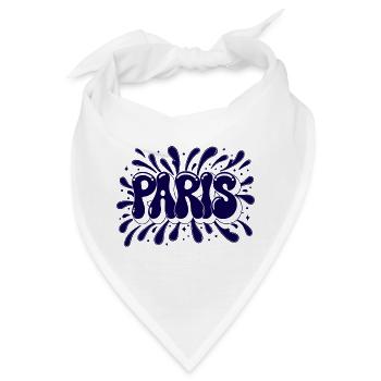 Paris Splash Blue - Bandana - Weiß - Vorne