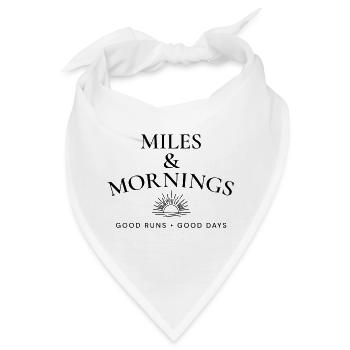 Miles & Mornings – Morgendlicher Lauf-Lebensstil - Bandana - Weiß - Vorne