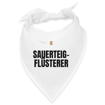 Sauerteig-Flüsterer – Brotbacken Spruch - Bandana - Weiß - Vorne