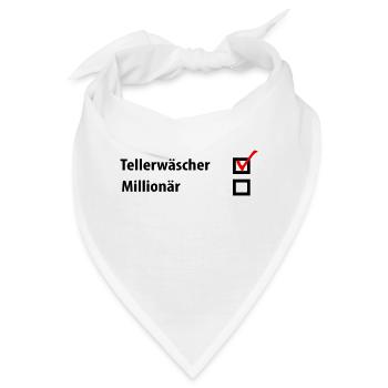 Tellerwäscher Millionär - Bandana - Weiß - Vorne