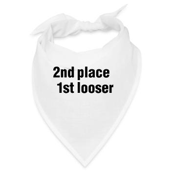 2nd place - 1st looser - Bandana - Weiß - Vorne