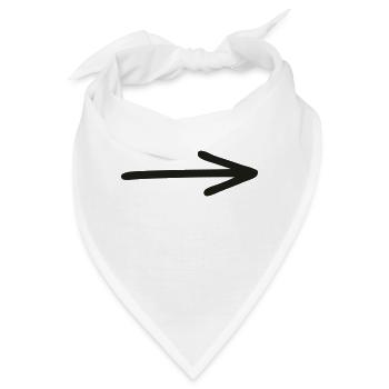 pfeil nach rechts - Bandana - Weiß - Vorne