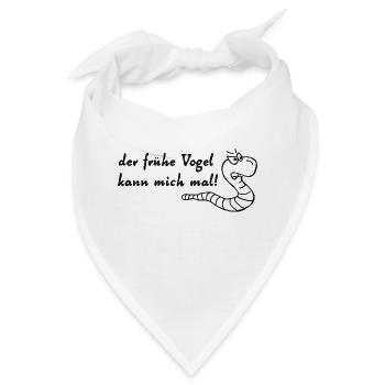 der frühe vogel - Bandana - Weiß - Vorne