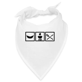 Grill - Bandana - Weiß - Vorne