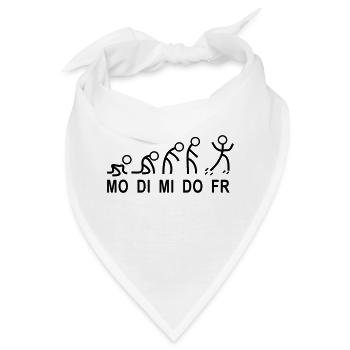 arbeitswoche woche montag - Bandana - Weiß - Vorne