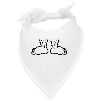 Füße - Line - Bandana - Weiß - Vorne