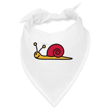 schnecke_3c - Bandana - Weiß - Vorne