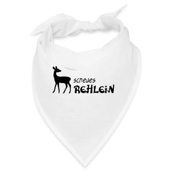 Reh Rehlein scheu scheues kitz rehkitz wild tier - Bandana - Weiß - Vorne