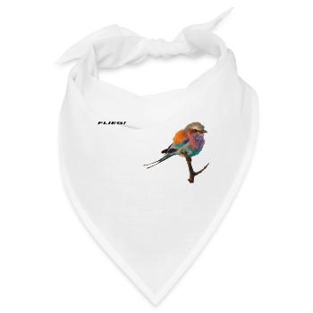Vogel - Bandana - Weiß - Vorne