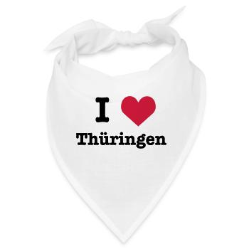 I love (heart) Thüringen - Bandana - Weiß - Vorne