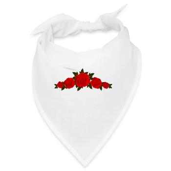 Rosen - Bandana - Weiß - Vorne
