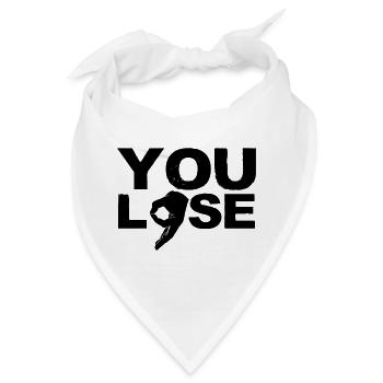 You Lose Reingeschaut Bongo Loch Kreis Spiel prank - Bandana - Weiß - Vorne