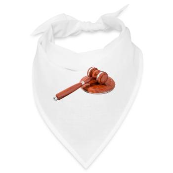rechtsanwalt anwalt lawyer judge richter law justi - Bandana - Weiß - Vorne
