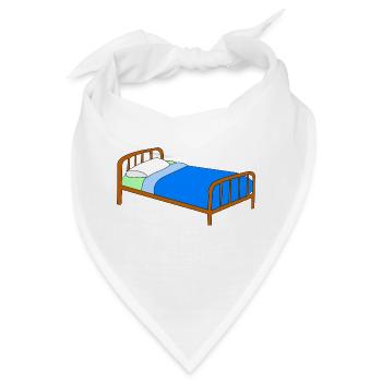 bett bed schlafen schlafzimmer sleeping room35 - Bandana - Weiß - Vorne
