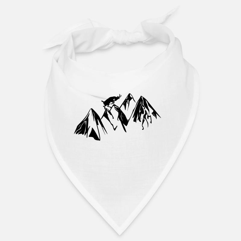 Berg Ziege Wandern Gipfel Geschenk Geschenkidee - Bandana - Weiß