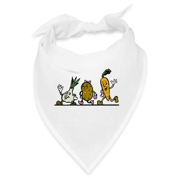 Gemüse - Bandana - Weiß - Vorne