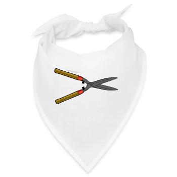 heckenschere strauecher buesche garten pflanzen - Bandana - Weiß - Vorne