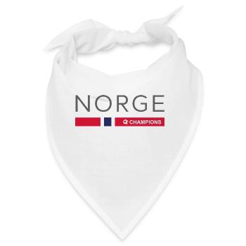 NORGE CHAMPIONS - Norwegisches Fußball WM Geschenk - Bandana - Weiß - Vorne