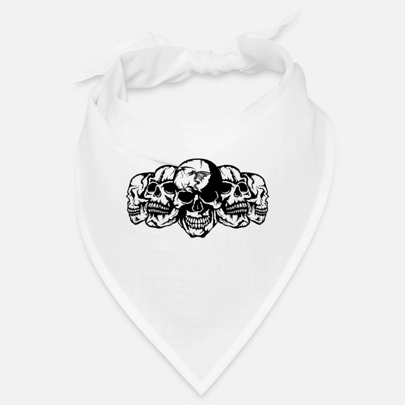 death head face profile skull three-quarter whimsical Bandana