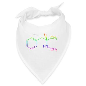 Methamphetamin Crystal Meth Strukturformel - Bandana - Weiß - Vorne