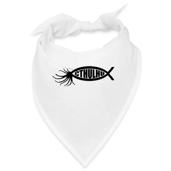 Cthulhu-Fisch - Bandana - Weiß - Vorne