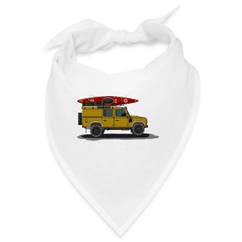 Geländewagen Ikone im coolen Design - Bandana - Weiß - Vorne
