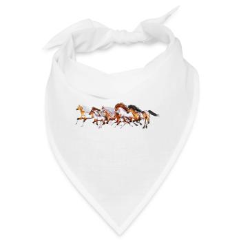 Wild Horses Herd - Bandana - Weiß - Vorne