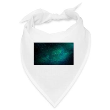 Sternenhimmel Türkis - Bandana - Weiß - Vorne