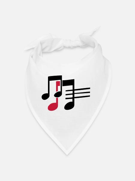 musique - Bandana - blanc