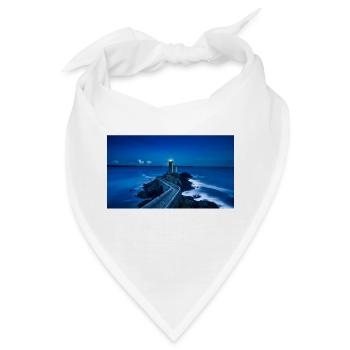 Küste mit Leuchtturm - Bandana - Weiß - Vorne