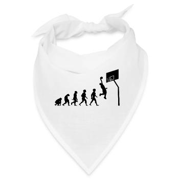 Evolution Basketball Korbball Spieler Sport - Bandana - Weiß - Vorne