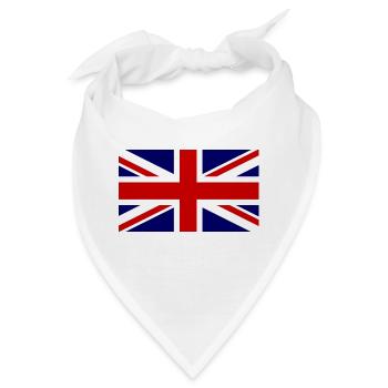 Großbritannien Flagge, Englandfahne, great britain - Bandana - Weiß - Vorne