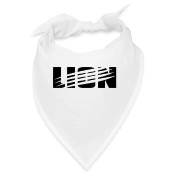 Cooles Löwen Design mit Kratzspuren von Krallen - Bandana - Weiß - Vorne
