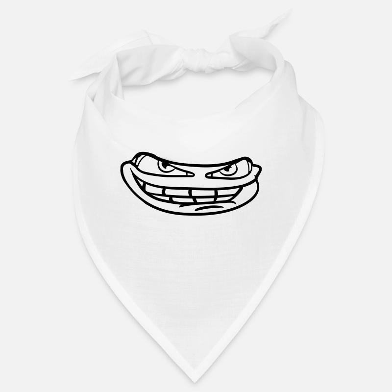 face head evil meme grin funny comic carto Bandana