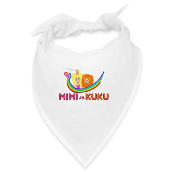 Mimi und Kuku Regenbogen Logo - Bandana - Weiß - Vorne